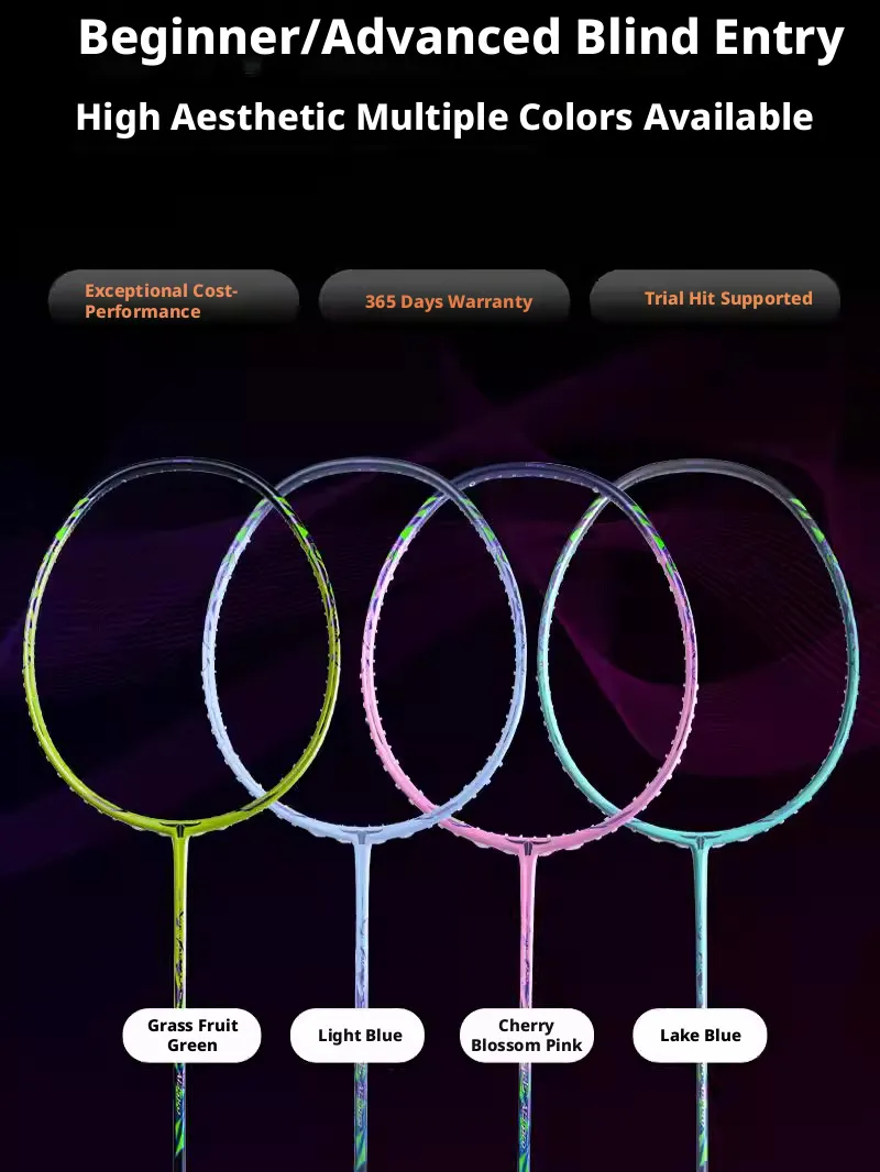 Angel A13-PRO Badminton Racket 5U Ultra Light Full Carbon Professional